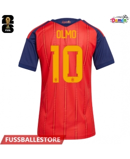 Günstige Spanien Dani Olmo #10 Heimtrikot Damen WM 2026 Kurzarm